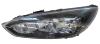 Phare Optique avant gauche pour FORD FOCUS III phase 2 2014-2018, H7+H1, corps noir, Neuf