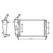 Radiateur de refroidissement moteur pour LANCIA Y ph.1 1996-2003, OEM: 46723325, Neuf