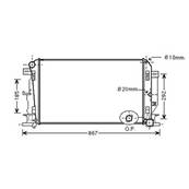 Radiateur de refroidissement moteur pour VOLKSWAGEN CRAFTER ph.1 2006-2011, OEM: 2E0121253, Neuf