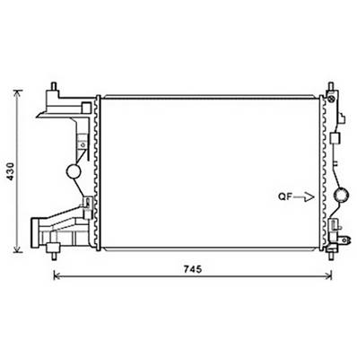 Radiateur de refroidissement moteur pour OPEL ASTRA J 2010-2012, OEM: 1300301, Neuf