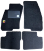 Kit 4 Tapis de sol Auto pour GRANDE PUNTO ABARTH de 2005 à 2012, avec sigle ABARTH, moquette noire et clips, Neuf