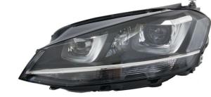Phare avant gauche pour VOLKSWAGEN GOLF VII phase 1 du 2012 au 2016, bixeno dbl+led, avec moteur, Mod. VALEO, Neuf