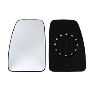 Miroir Glace rétroviseur gauche pour RENAULT MASTER II ph.2, 2003-2010, verre supérieur, à clipser