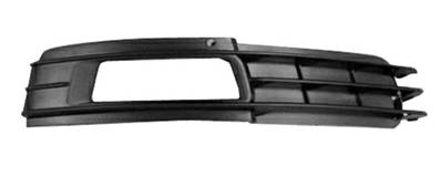 Grille de calandre droite pour AUDI A6 III ph. 2 2008-2011, trou antibrouillard, Noire, Neuve