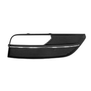 Grille de calandre droite pour AUDI A3 III ph.1 SPORTBACK 2012-2016, noire & chromée, trou feu AB