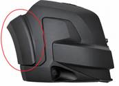 Crosse avant droite pour PEUGEOT BOXER III phase 1 depuis 01/2024, noire, sans antibrouillard, avec cache crochet de remorquage, pour modèles avec élargisseurs d’aile, Neuve