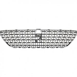 Grille de radiateur pour PEUGEOT 3008 II 2018-2020, noire, avec moulure chromée verticales, Neuve.