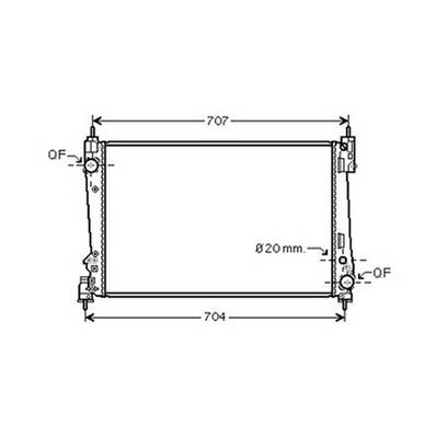 Radiateur de refroidissement moteur pour FIAT BRAVO depuis 2007, OEM: 1300287, Neuf