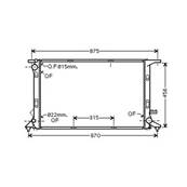 Radiateur de refroidissement moteur pour AUDI A5 I ph.1 2007-2011, OEM: 8K0121251H, Neuf