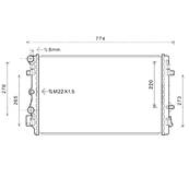Radiateur de refroidissement moteur pour SKODA FABIA II ph.2 2010-2014, OEM: 6R0121253H, Neuf