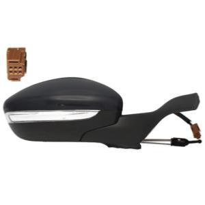 Rétroviseur droit manuel pour PEUGEOT 208 phase 1, 2012-2015, avec sonde, feu clignotant, noir, Neuf