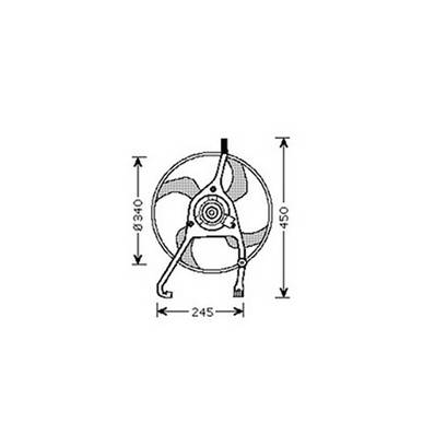 Ventilateur Radiateur moteur pour CITROËN C3 I ph.1 2002-2005, OEM: 1253C4, Neuf