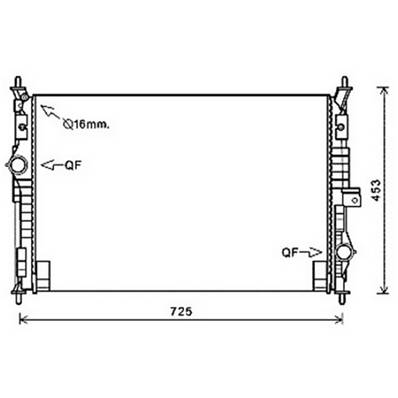 Radiateur de refroidissement moteur pour CITROËN C4 GRAND PICASSO II ph.1 2013-2016, OEM: 9675747980, Neuf