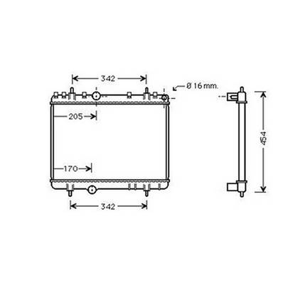 Radiateur de refroidissement moteur pour PEUGEOT 407 2004-2007, OEM: 1330J9, Neuf
