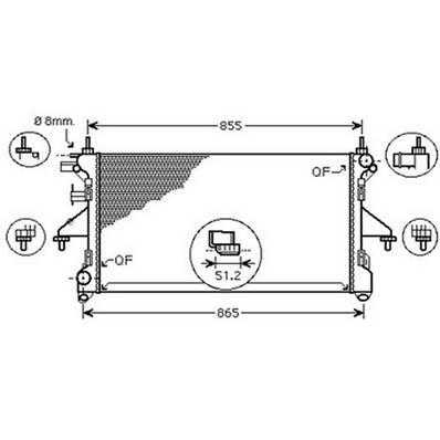 Radiateur de refroidissement moteur pour CITROËN JUMPER II ph.1 2006-2014, OEM: 1361274080, Neuf