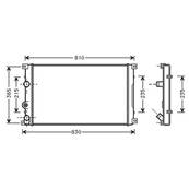 Radiateur de refroidissement moteur pour NISSAN INTERSTAR ph.1 1999-2003, OEM: 4403216, Neuf