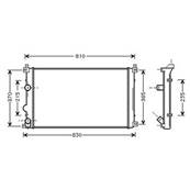 Radiateur de refroidissement moteur pour RENAULT MASTER II ph.2 2003-2010, OEM: 2140000QAH, Neuf