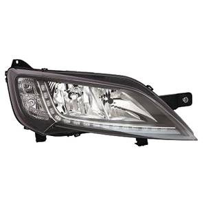 Phare Optique avant droit pour CITROËN JUMPER II phase 2 depuis 2014 >, H7+H7, (fond noir) feu LED