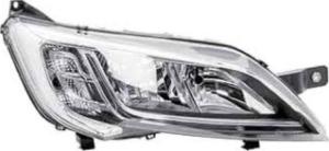 Phare avant droit pour CITROËN JUMPER II phase 2 2014-2023, H7+H7, électrique, avec moteur, avec éclairage directionnel, LED, chromé, Neuf