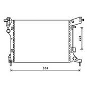 Radiateur de refroidissement moteur pour FIAT 500L ph.1 2012-2017, OEM: 51887898, Neuf