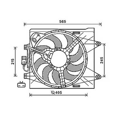 Ventilateur Radiateur moteur pour FIAT PANDA III depuis 2012, OEM: 1560758, Neuf