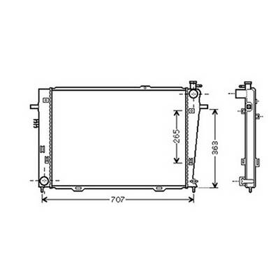 Radiateur de refroidissement moteur pour HYUNDAI TUCSON I 2004-2010, OEM: 253102E500, Neuf
