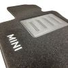 Kit 4 Tapis de sol Auto pour MINI ONE/COOPER F56, 2014-2024, modèle 3 portes, avec sigle MINI, moquette noire, avec CLIPS, Neuf