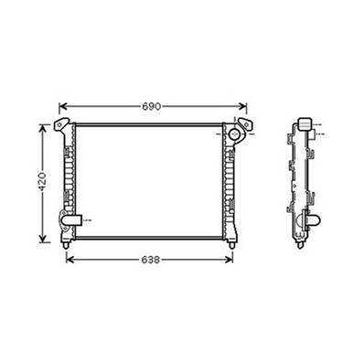 Radiateur de refroidissement moteur pour MINI ONE/COOPER R50/R53 2001-2004, OEM: 1475550, Neuf