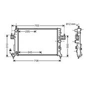 Radiateur de refroidissement moteur pour OPEL CORSA C ph.2 2003-2006, OEM: 1300259, Neuf