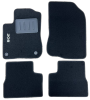 Kit 4 Tapis de sol Auto pour PEUGEOT 208 de 2015-2019, avec sigle 208, avec CLIPS, Neuf