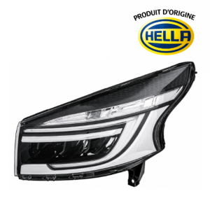 Projecteur gauche pour RENAULT TRAFIC III phase 2 2019-2021, produit d'origine HELLA,avec feux de route et feux de croisement à LED, feu de position à LED, clignotant à LED et feu de jour à LED Neuf.