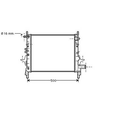 Radiateur de refroidissement moteur pour RENAULT TWINGO I ph.1 1993-1998, OEM: 7701045212, Neuf