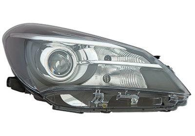 Phare Optique avant droit pour TOYOTA YARIS III phase 2, 2014-2016, HIR 2, réglage électrique, fond noir, Neuf