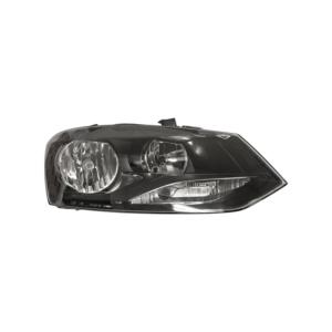 Phare Optique avant droit pour VOLKSWAGEN POLO V phase 2, 2014-2017, TRENDLINE, H7+H7, fond noir, Neuf