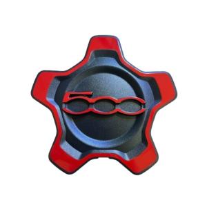 Cache moyeu roue noir pour FIAT 500X 2015-2018, pour jantes en alliage, bord rouge, Neuf