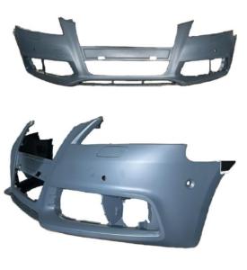 Pare Chocs Avant pour AUDI A3 II phase 3 (3 portes), 2008-2012, mod. S-LINE, trous lave-phares + Park Assist, Neuf à peindre