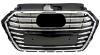 Grille pour AUDI A3 III phase 2 (3 portes) 2016-2020,chromèe, noir brillante, avec capteurs, Neuve