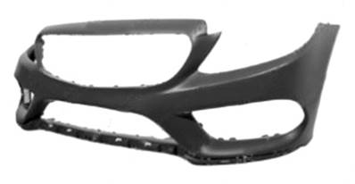 Pare chocs avant pour MERCEDES (W205) CLASSE C ph. 1 2014-2018, Mod. AMG, trou de caméra, Neuf