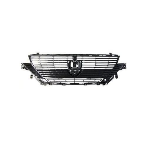 Grille de calandre pour PEUGEOT 308 III phase 1 depuis 2021, noire structurée, avec trous radar, Neuve