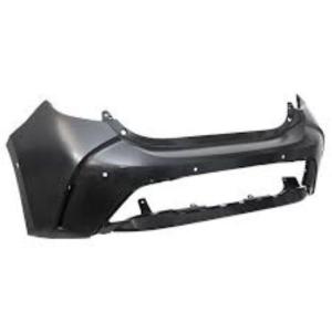 Pare chocs arrière pour TOYOTA COROLLA XII (E210) depuis 2019, Noir lisse a apprêter, avec trous pdc, supports, Park assist, Neuf à peindre.