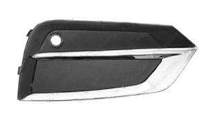 Grille calandre droite pour VOLVO XC60 II depuis 2017, noire, profil chromé, trou PDC, pare chocs avant, Neuve