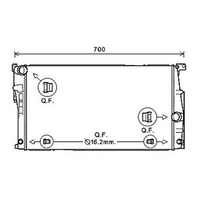 Radiateur de refroidissement moteur pour BMW Serie 3 F30 2012-2014, OEM: 17118672095, Neuf