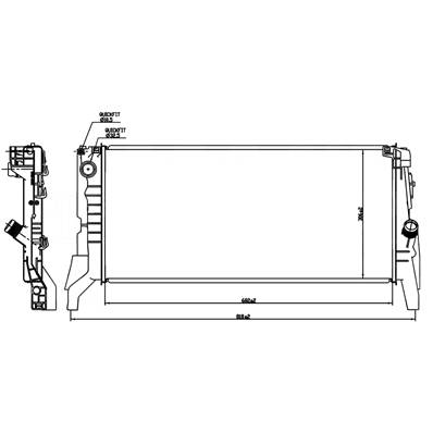 Radiateur de refroidissement moteur pour BMW Serie 2 F45/F46 ACTIVE TOURER 2014-2017, OEM: 17117617637, Neuf
