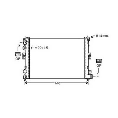 Radiateur de refroidissement moteur pour FIAT ULYSSE 1994-2002, OEM: 1301P3, Neuf