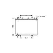 Radiateur de refroidissement moteur pour CITROËN C4 PICASSO I ph.1 2007-2010, OEM: 1330K1, Neuf