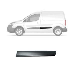 Moulure baguette latérale sur porte arrière gauche pour CITROËN BERLINGO II phase 2, 2012-2015, Noire, Neuve