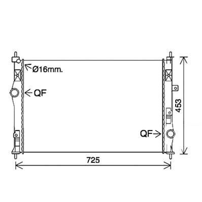 Radiateur de refroidissement moteur pour CITROËN BERLINGO III ph.1 2018-2024, OEM: 9678711180, Neuf