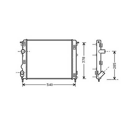 Radiateur de refroidissement moteur pour RENAULT CLIO II ph.2 2001-2005, OEM: 7700428082, Neuf