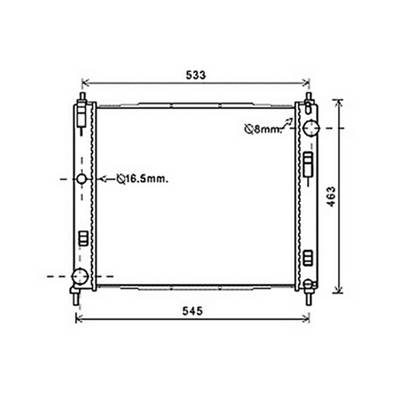 Radiateur de refroidissement moteur pour NISSAN JUKE I ph.1 2010-2014, OEM: 214101FE0A, Neuf