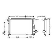 Radiateur de refroidissement moteur pour CHEVROLET SPARK ph.1 2009-2012, OEM: 96477777, Neuf